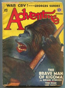 Adventure Pulp September 1940- Brave Man of Kigoma