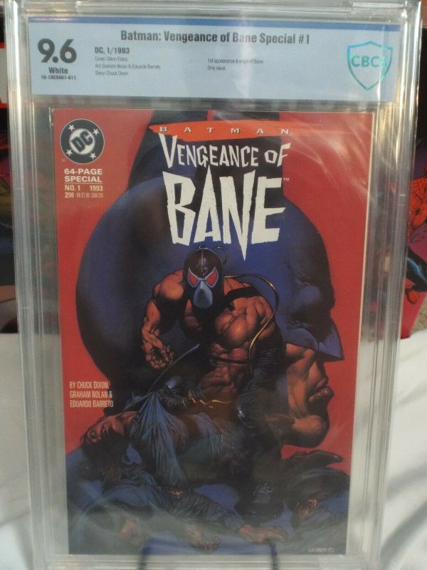 Batman: Vengeance of Bane Special #1 - CBCS 9.6 - White - NM+ 1st App. of Bane