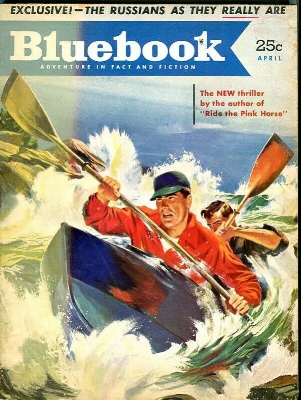 BLUE BOOK PULP-APRIL 1952-VG-FLOHERTY COVER-BALL-HUGHES-VERNAM VG