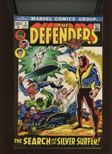 (1972) The Defenders #2: BRONZE AGE! KEY ISSUE! SILVER SURFER JOINS! (8.0/8.5)