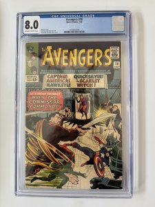 Avengers #18 CGC 8.0   1st app Commissar. Scarlet Witch (1965)