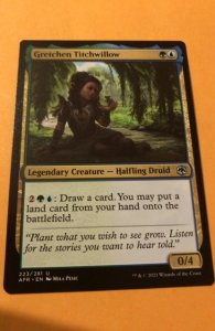 GRETCHEN TITCHWILLOW : Magic the Gathering card, Adventures in Forgotten Realms