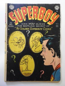 Superboy #15 (1951) FR Condition Cover detached, moisture damage