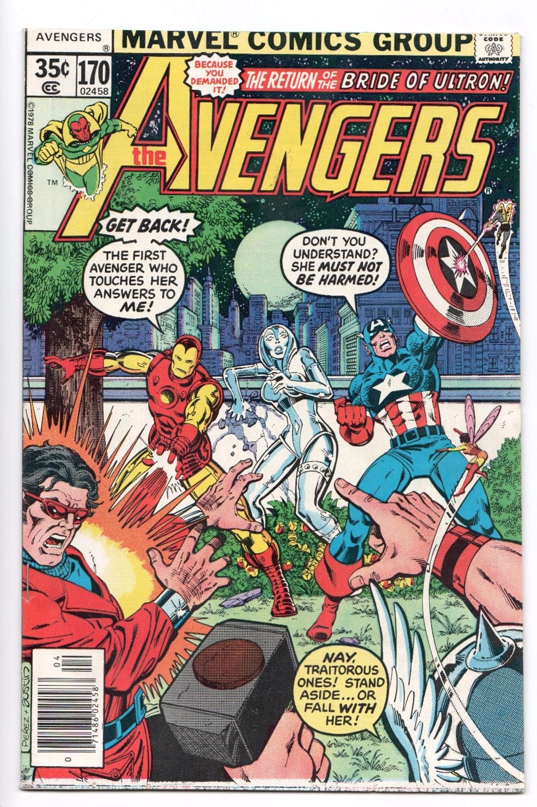 Avengers 170 App of Jocasta (Marvel, 1978) VF+ Comic Books
