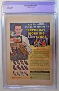 Amazing Spider-Man #1 (Marvel/ March 1963) CGC RESTORED Grade 3.5