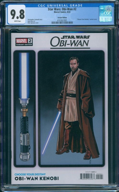 Star Wars Obi Wan #2 CGC 9.8 Sprouse Choose Your Destiny Kenobi Var Marvel 2022