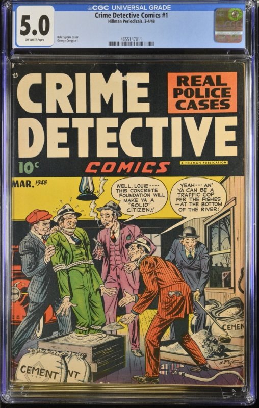 (1948) CRIME DETECTIVE COMICS #1 Bob Fujitani Cover! Rare Golden Age!