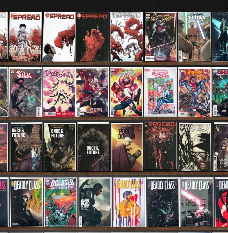Huge Lot 150+ Comics with Spread, Saga, The Amazing Spider-Man & More!