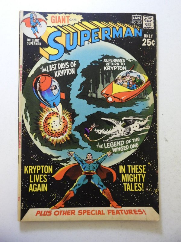 Superman #232 (1971) VG/FN Condition