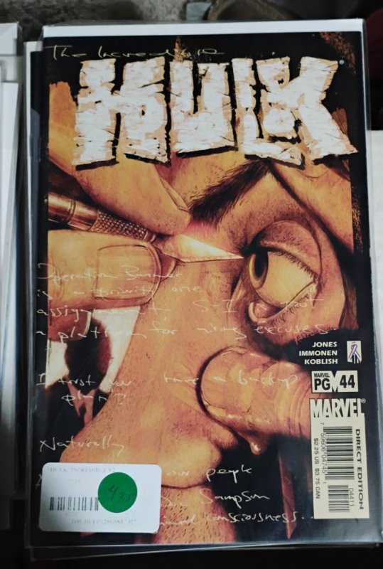 Incredible Hulk # 44  LEGACY 517 2002 vol 2 Marvel  DISNEY doc samson