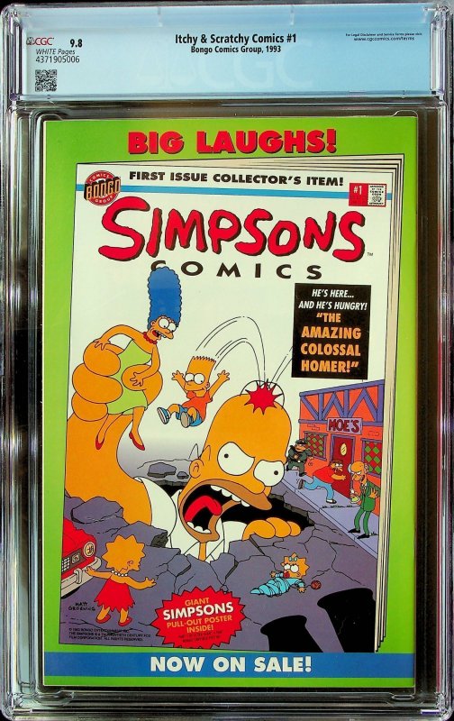 Itchy & Scratchy Comics #1 (1993) - CGC 9.8 - Cert#4371905006