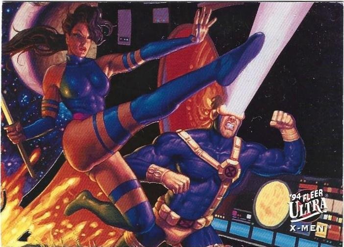 1994 Fleer Ultra X-Men Card Limited Edition Subset #2 Psylocke/Cyclops