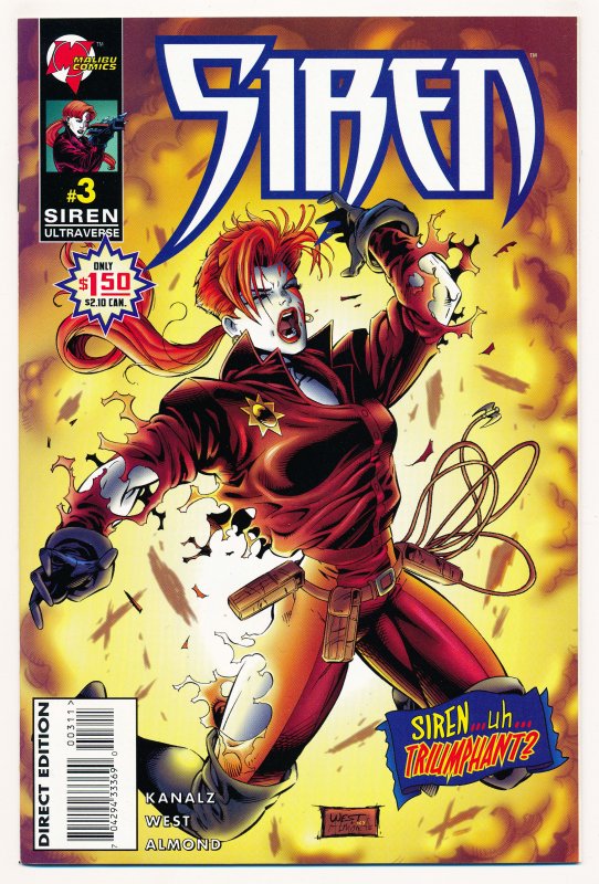 Siren (1995 Malibu) #1-3 NM Complete series