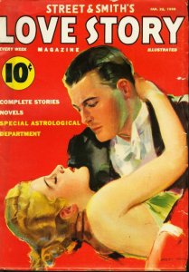 Love Story Pulp January 22 1938 MODEST STEIN Cover high grade