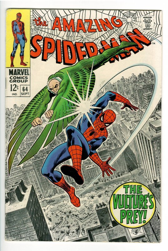 AMAZING SPIDERMAN 64 F- 5.5  VULTURE (OTTAWA COLLECTION)