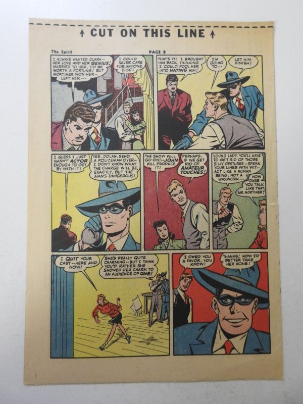 The Spirit #215 (1944) Newsprint Comic Insert Rare!