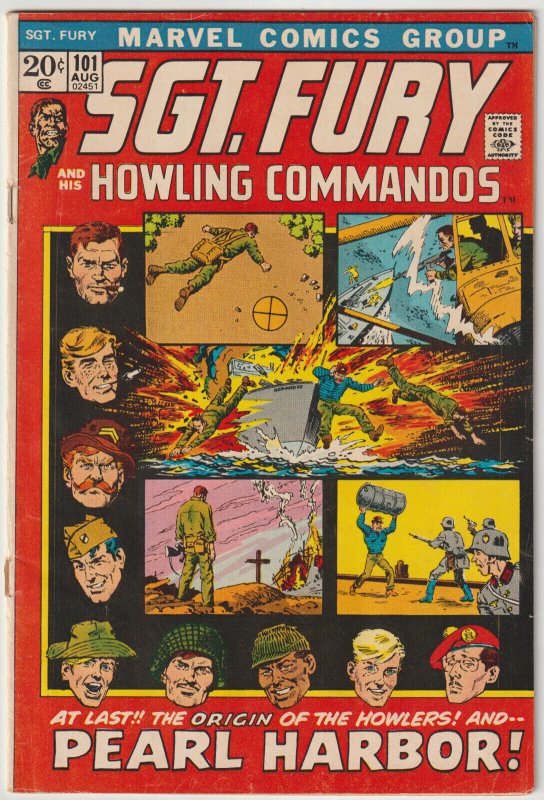 Sgt. Fury And His Howling Commandos #101 (Aug 1972, Marvel), VG condition (4.0)