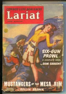 Lariat 5/1947-GGA cover-pulp tales-Dan Cushman-Richard Brister-Elusive issue-...