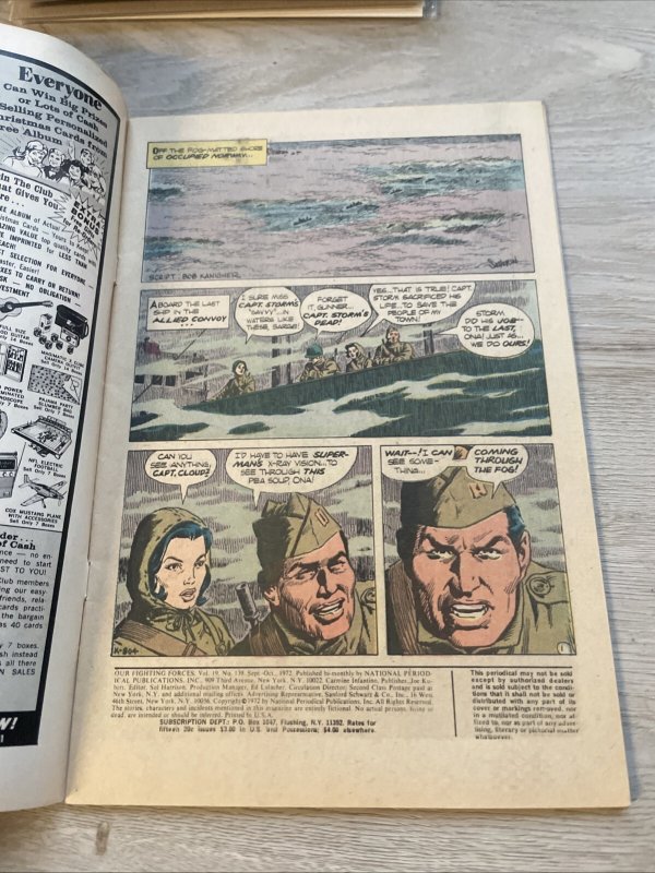 OUR FIGHTING FORCES #139! KUBERT COVER! 1972 DC COMICS