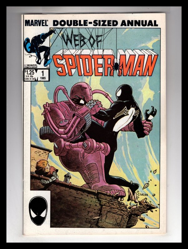 Web of Spider-Man Annual #1 (1985) Charles Vess Cover ~ 1st Future Max! / ID#651