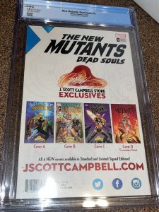 New Mutants Dead Souls 1 (2018), J Scott Campbell Variant B, CGC Graded 9.8