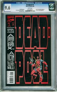 Deadpool: The Circle Chase #1 (1994) CGC 9.6! White Pages!