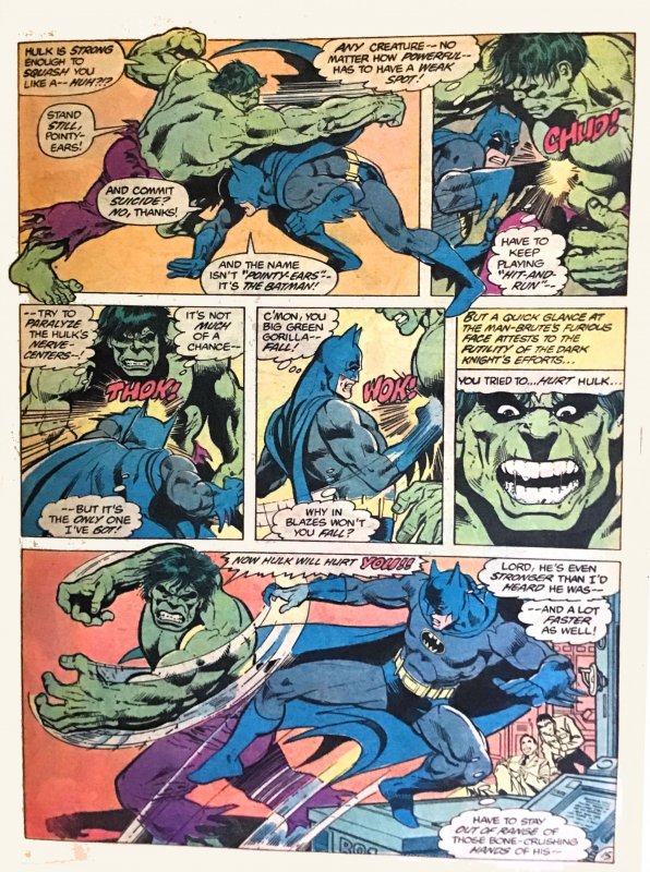 Monstrously Huge! DC SPECIAL SERIES #27 BATMAN VS HULK (1981) 10 x 13 Amazing!