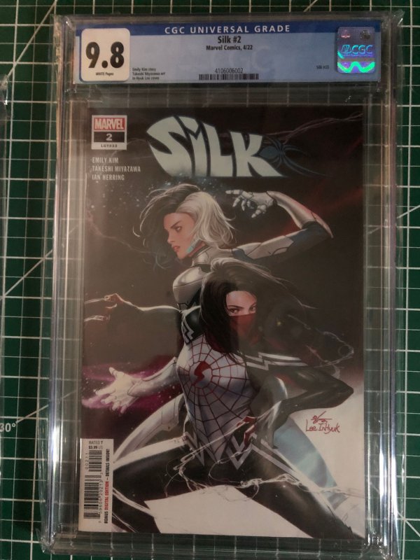 Silk #1, 2 (2022) both CGC 9.8 In-hyuk Lee covers