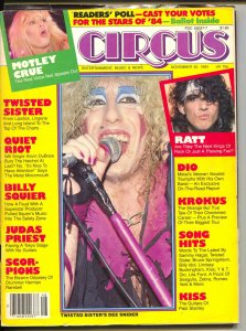 Circus-Twisted Sister's Dee Snider-Billy Squier-Dio-Nov-1984