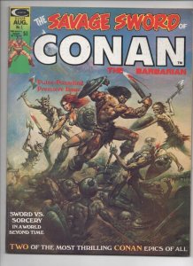 SAVAGE SWORD of CONAN #1, VF/NM, Signed by Boris Vallejo Magazine Red Sonja 1974