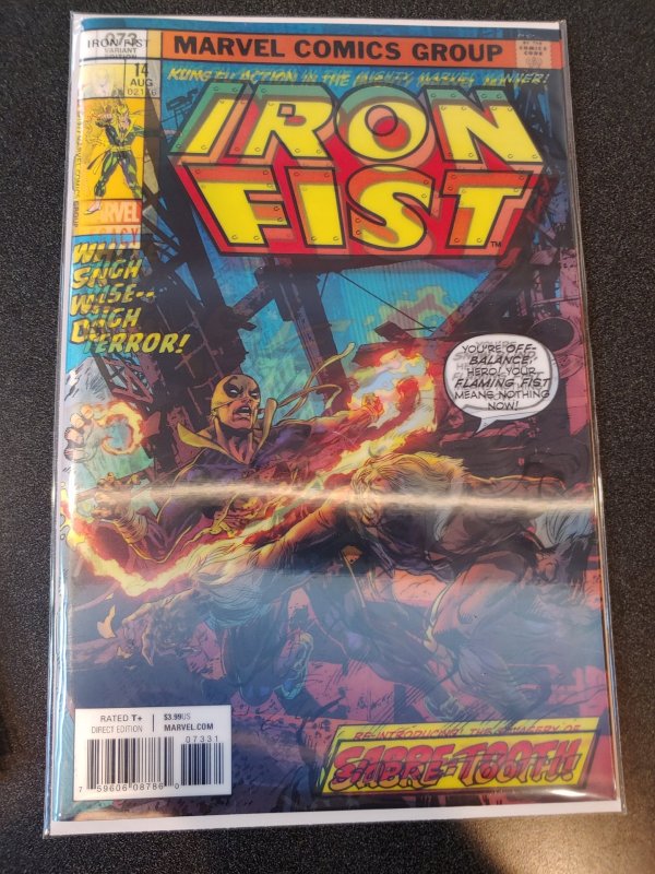 IRON FIST #73 PERKINS LENTICULAR HOMAGE Variant Cover Marvel Premiere