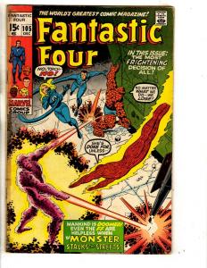 Fantastic Four # 105 VG Marvel Comic Book Dr. Doom Thing Human Torch RH4