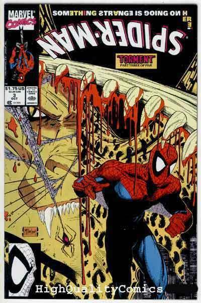 SPIDER-MAN #3, NM+, Todd McFarlane, 1990, Lizard, Torment, more Marvel in store