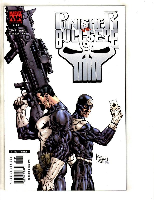 Lot O 6 Punisher Marvel Comics Bullseye 1 2 4 5 + Bloodlines + The Cell # 1 CR35