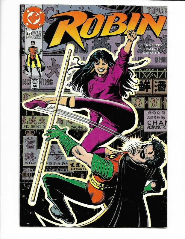 Robin #4 DC 1991 VF- 7.5  Brian Bolland Lady Shiva cover. 
