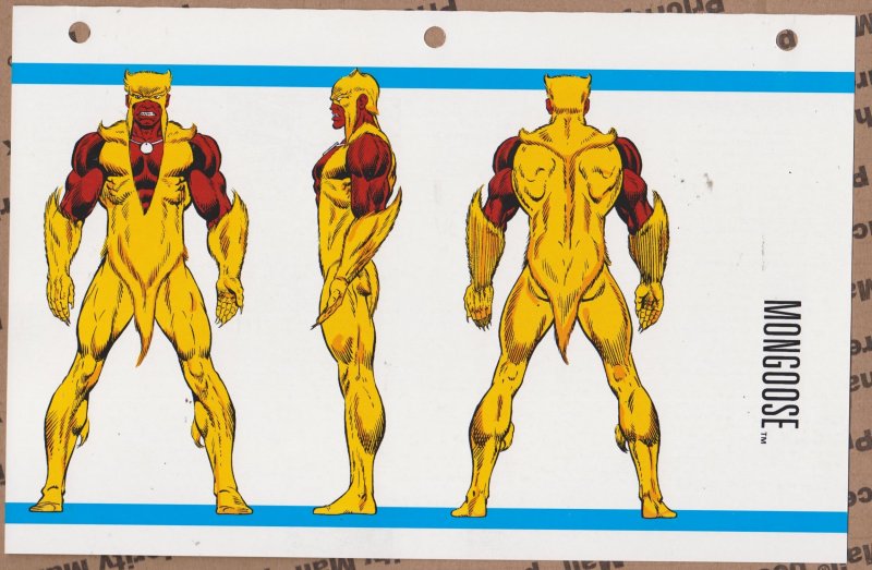 Official Handbook of the Marvel Universe Sheet - Mongoose