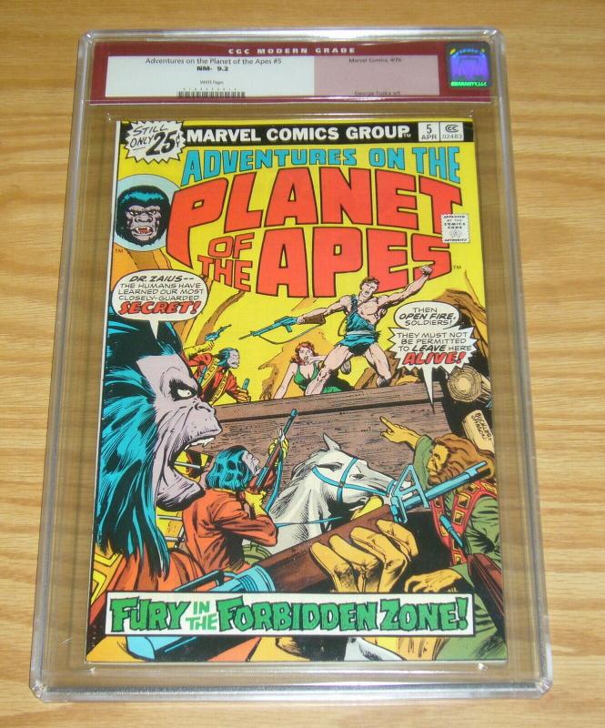 Adventures on the Planet of the Apes #5 CGC 9.2 red label - white pages 1976