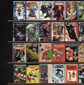 Huge Lot 140+ Comics with Azrael, Captain America, Uncle Scrooge & More!
