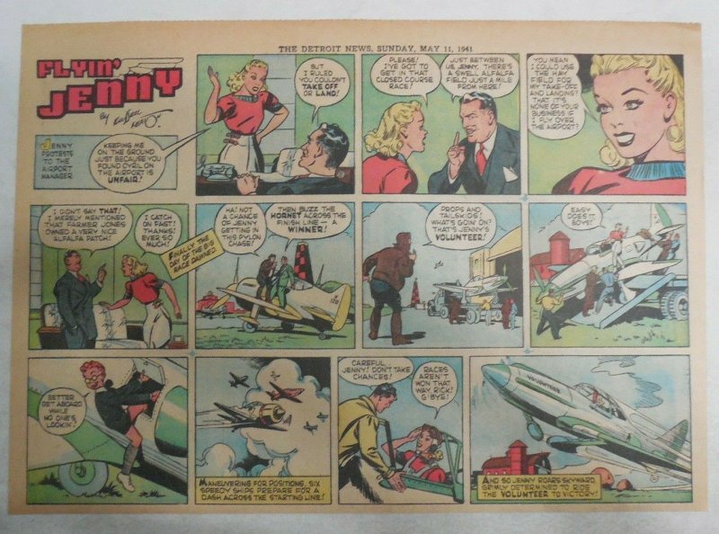 Flying Jenny Sunday Page by Russell Keaton from 5/11/1941 Size: 11 x 15 inches