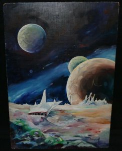 Science Fiction Painting - Signed art by  Geraud Staton