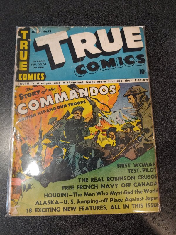 ​TRUE COMICS #13  GOLDEN AGE CLASSIC VG-