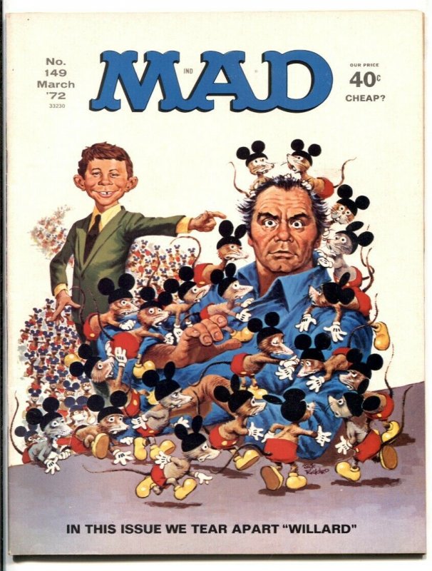 Mad-Magazine #149 1972--Willard parody cover- Borgnine FN