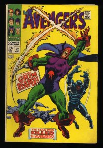 Avengers #52 FN+ 6.5 1st Appearance Grim Reaper! Black Panther!