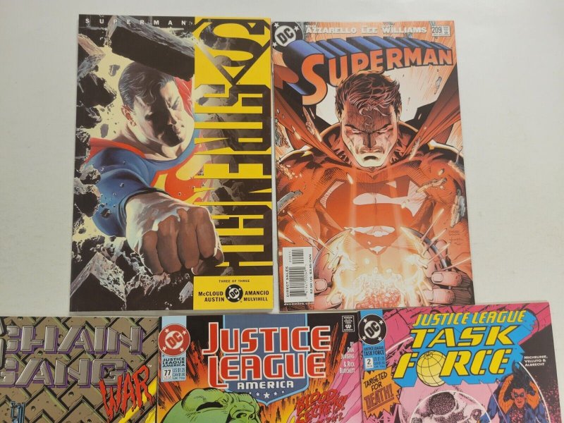5 Comics #209 Superman #3 Strength #1 Chain Gang #77 JLA #2 Task Force 62 TJ27