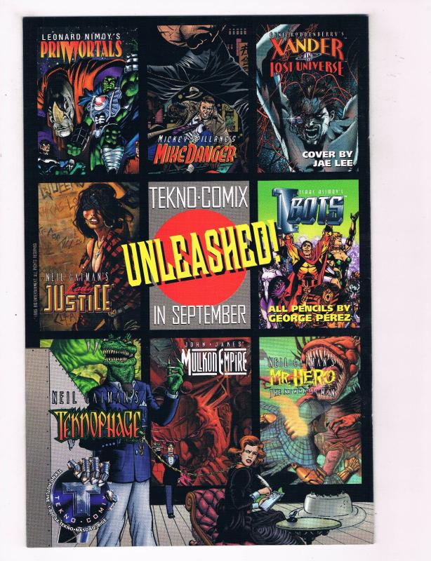 Neil Gaimans Mr Hero #10 NM Tekno Comix Comic Book 1996 DE28