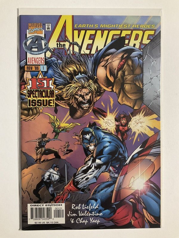 AVENGERS 1 VARIANT SIGNED JIM VALENTINO NM NEAR MINT MARVEL  