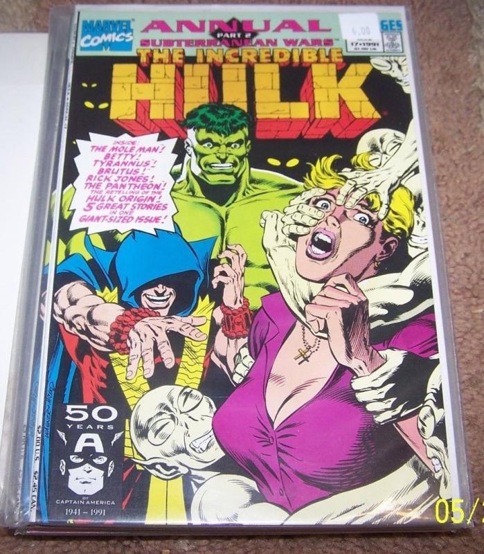 incredible hulk  annual comic  # 17 1991 subteranean wars pt 2 mole man  marvel