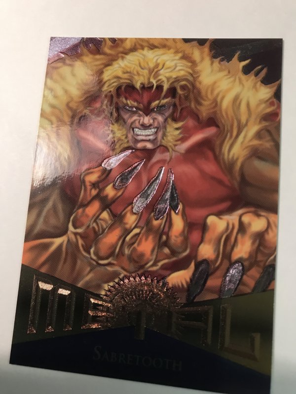 1995 Marvel Metal Trading Card #115 Sabretooth 