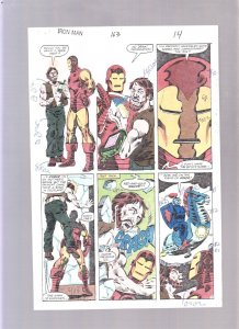 Iron Man #163 p.14 Color Guide Art - 1982 Art by Bob Sharen