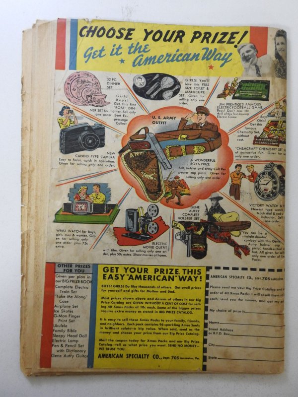 Magic Comics #40 (1942) GD Condition 3 centerfold wraps detached